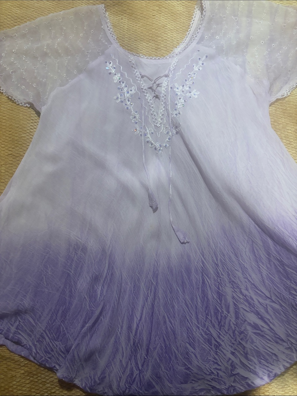 Lavender Ombre Short Sleeve tunic